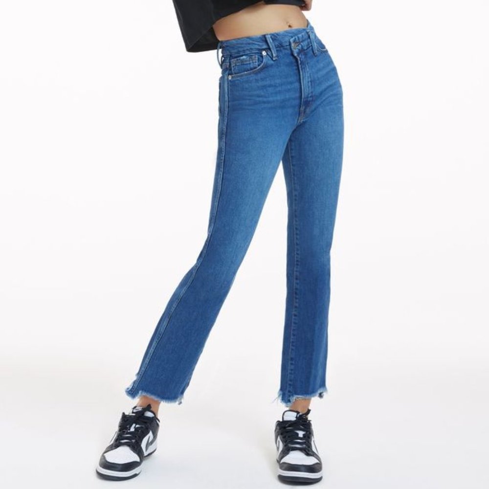 Good American Good Curve Straight Crossover Jean